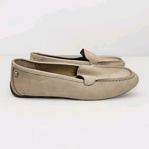 Hush Puppies Women's Ozzie Driving Loafers Beige Size 7.5 M PW-Ozzie Slip-On - Picture 1 of 9